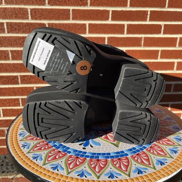 UGG New Heights Women’s Sz 8 Black Suede 3.5” Heel Over the Knee Platform Boots - Picture 7 of 8